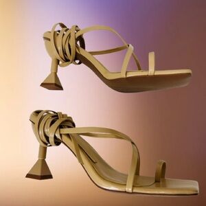 SMASH shoes Women’s Mona Dress Sandals Nude 10